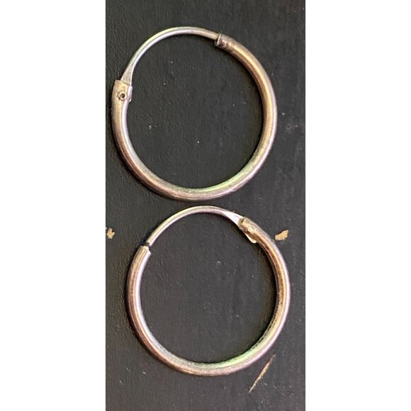 Sterling Silver Hoop & Leverback Earrings Set - Picture 2 of 5